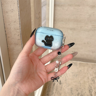 Giọt mưa Mèo đen cho AirPods 1 / 2 3 Pro Pro2 pro3 Airpod4  headphone case AirPods Pro i3 i4 pro3