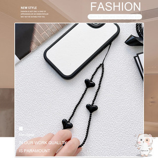 【Chamvn】Dây đeo điện thoại DIY Phụ kiện dây đeo điện thoại Túi đựng tai nghe Trang trí hình trái tim sáng tạo