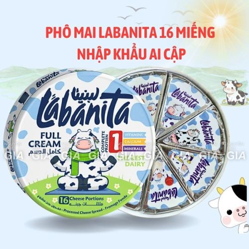 [THÙNG 24 HỘP] Phô mai Ai Cập Labanita hộp 16 miếng 240g