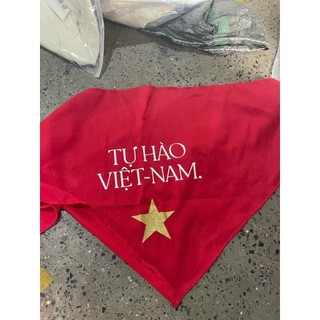 Áo Thun, Khăn in hình cờ tổ quốc, in chữ tự hào VN vải đẹp dáng basic