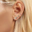 Bamoer 925 Sterling Sliver Bông Tai Lấp Lánh Moissanite Trang Sức Quà Tặng Cho Nữ MSE065