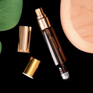 Chai Nước Hoa Rolling Ball 10ml - Atomizer Cho Mỹ Phẩm, Du Lịch - Chai Mini Có Tinh Dầu Bơm Lỏng - Di Động, Tái Sử Dụng, Hai Đầu - Hộp Thủy Tinh Trong Suốt