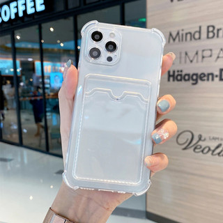 Bảo vệ chống sốc Slot Ví vỏ Chống rơi Sản phẩm Silicone TPU Mềm Ốp lưng cho  iPhone 15 14 13 12 Pro Max 15 14 Plus