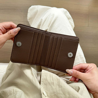 Ví nữ Mini màu trơn phong cách ngắn gọn Hộp đựng thẻ đa năng Dung tích lớn Ví tiện lợi