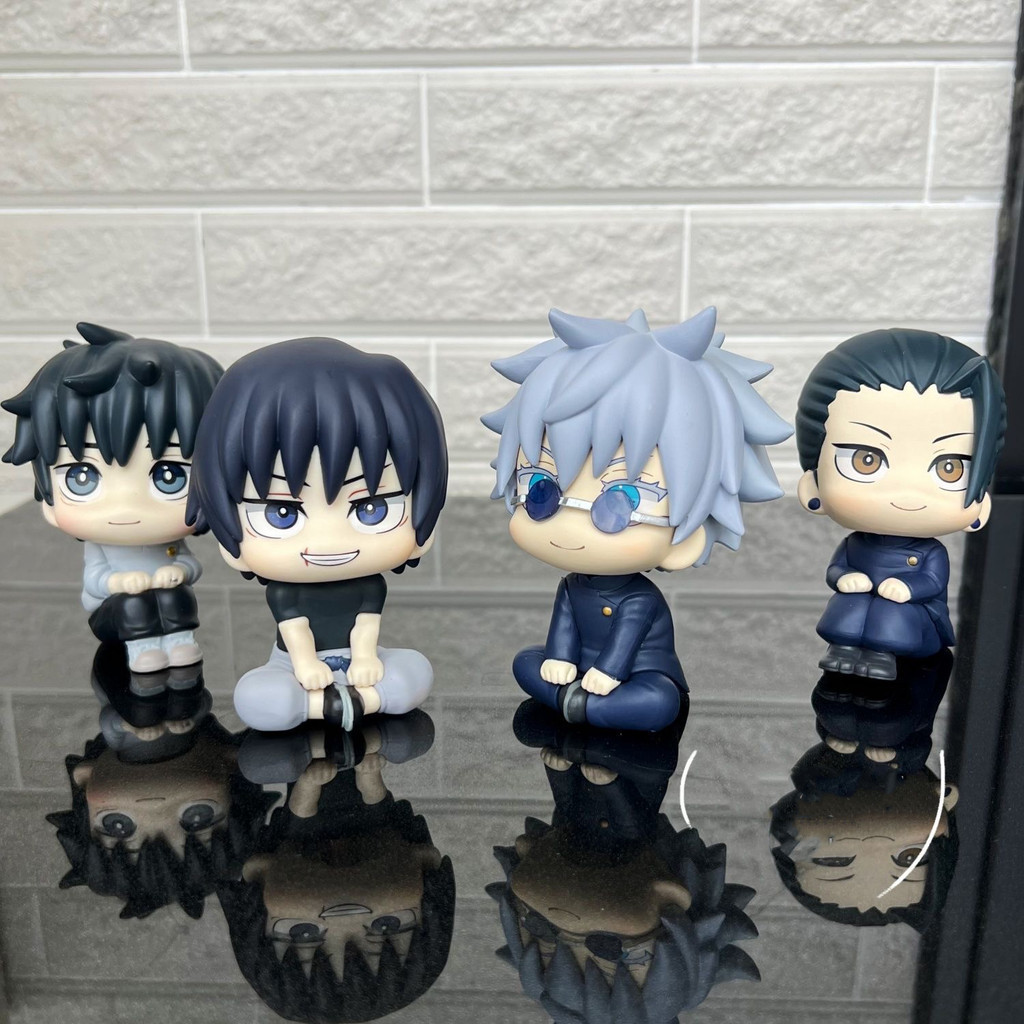10cm Jujutsu Kaisen Anime Hình Xanh Khóa Satoru Gojo Itadori Yuji PVC Ngồi Vị Trí Q Phiên Bản Hình Bộ Sưu Tập Mô Hình Búp Bê