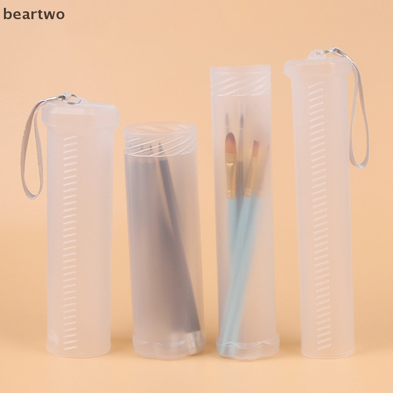 < Beartwo > Giá đỡ cọ trang điểm có thể điều chỉnh độ cao trong suốt Hộp đựng cốc lưu trữ Đẹp