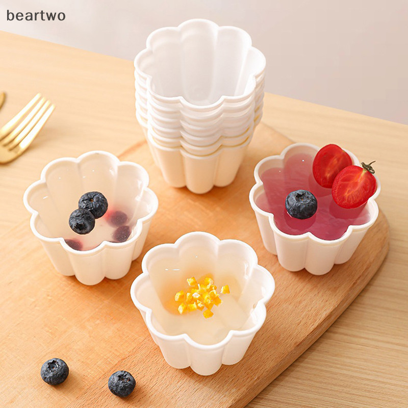 < Beartwo > 1 / 4 Khuôn Bánh Pudding Máy Nướng Có Thể Tái Sử Dụng DIY Thạch Pudding Khuôn Bánh Thạch Nhựa Khuôn Dụng Cụ Nướng Bánh Khuôn Bánh Mì Đẹp