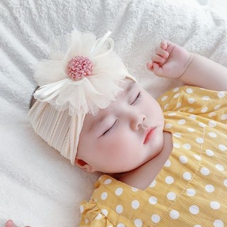 Turban Vải Đính Hoa, Băng Đô Tone Màu Pastel Phong Cách Hàn Quốc Cho Bé Gái HaminStore