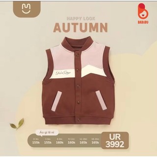 Áo gile nỉ cài giữa hãng Ualarogo cho bé 0-24M