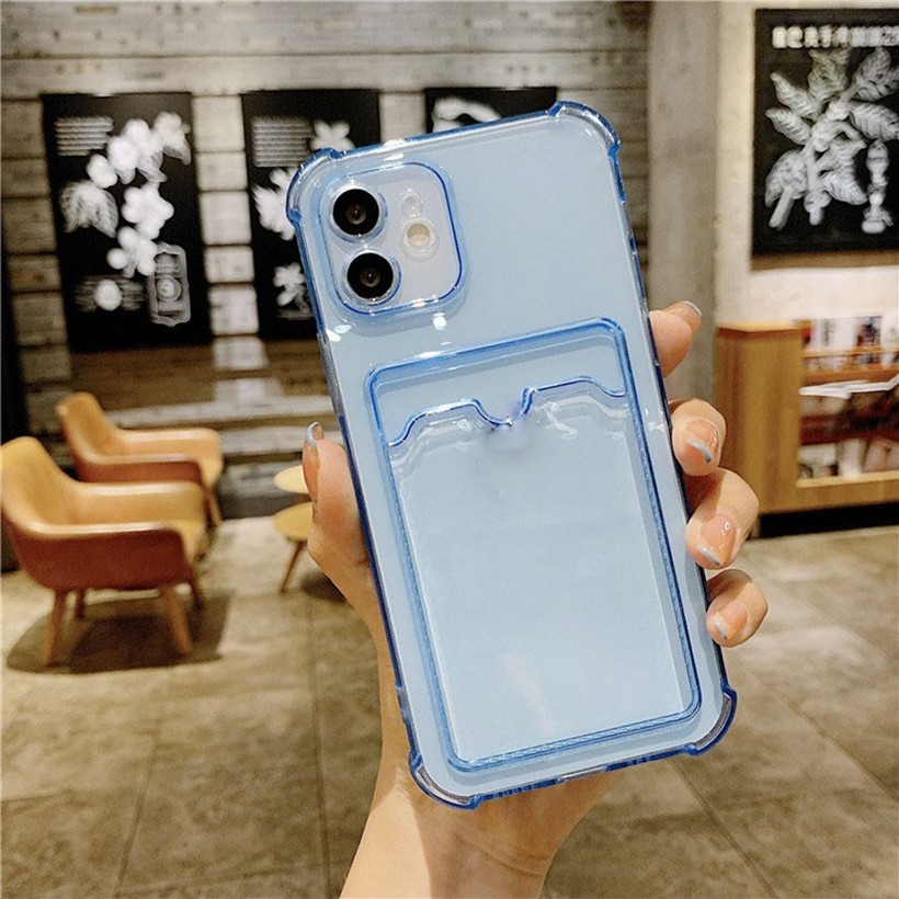 Hộp Đựng Thẻ Cho Redmi A3 13C 12 12C K70E K60 K50 Ultra Ốp Điện Thoại Trong Suốt Jelly Màu Kẹo Bảo Vệ Ống Kính Máy Ảnh Túi Khí Chống Rơi TPU Khe Cắm Thẻ Bao