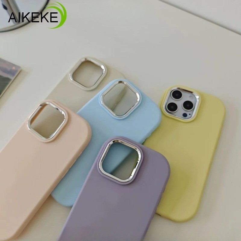 Tương thích cho Samsung Galaxy S24 S23 S22 Plus S24 + S23 + S22 + S23 FE Note 20 Ultra Cover Macaron Girl Camera Ốp Lưng Chất Lỏng Mềm Có Túi Khí Vỏ Điện Thoại Chống Sốc
