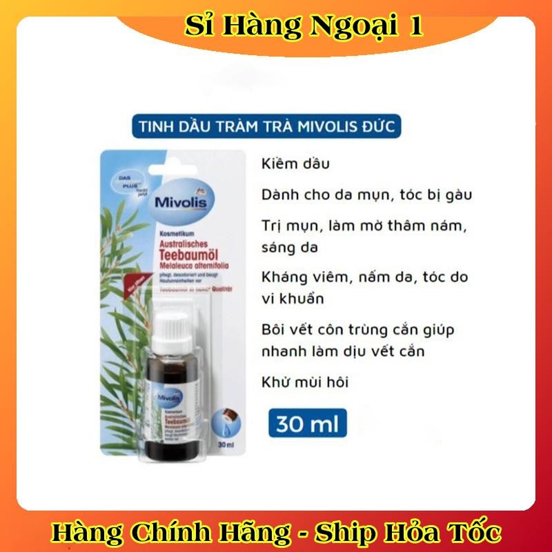 Tinh dầu Tràm Trà Úc Mivolis Australisches Teebaumol chăm sóc da làm đẹp da, 30ml - Hàng nội địa Đức