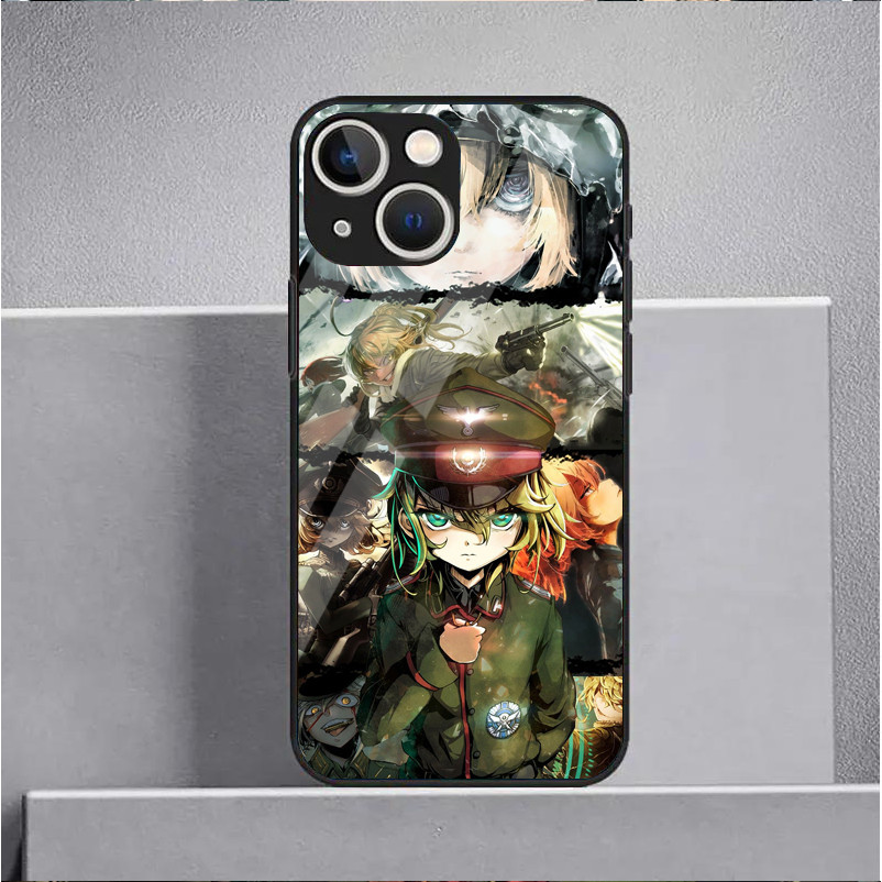 Youjo Senki - Saga Of Tanya The Evil Kính Cường Lực Ốp Lưng Điện Thoại IPhone 15 14 13 12 11 Pro XS Max Plus Mini X XR 8 7 6s SE2 / 3 Cover