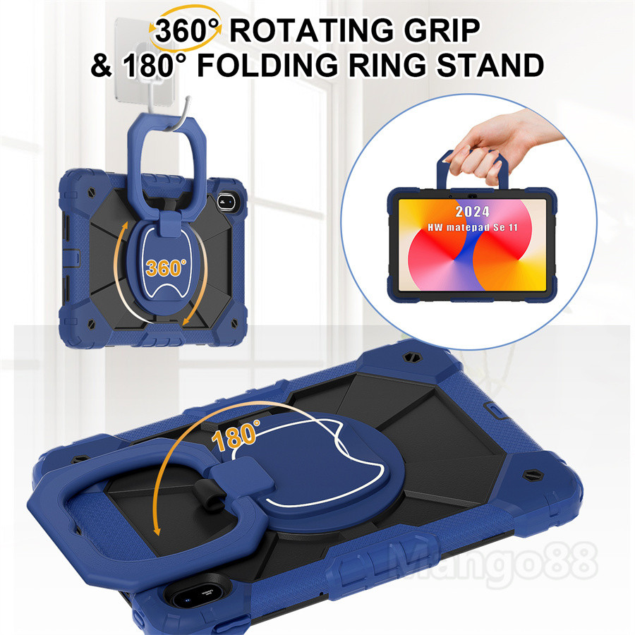 Ốp Lưng Cho Huawei MatePad SE 11inch 2024 Máy Tính Bảng Trẻ Em Dây An Toàn Trẻ Em Vỏ Chống Sốc Phụ Kiện An Toàn Cầm Tay Bảo Vệ