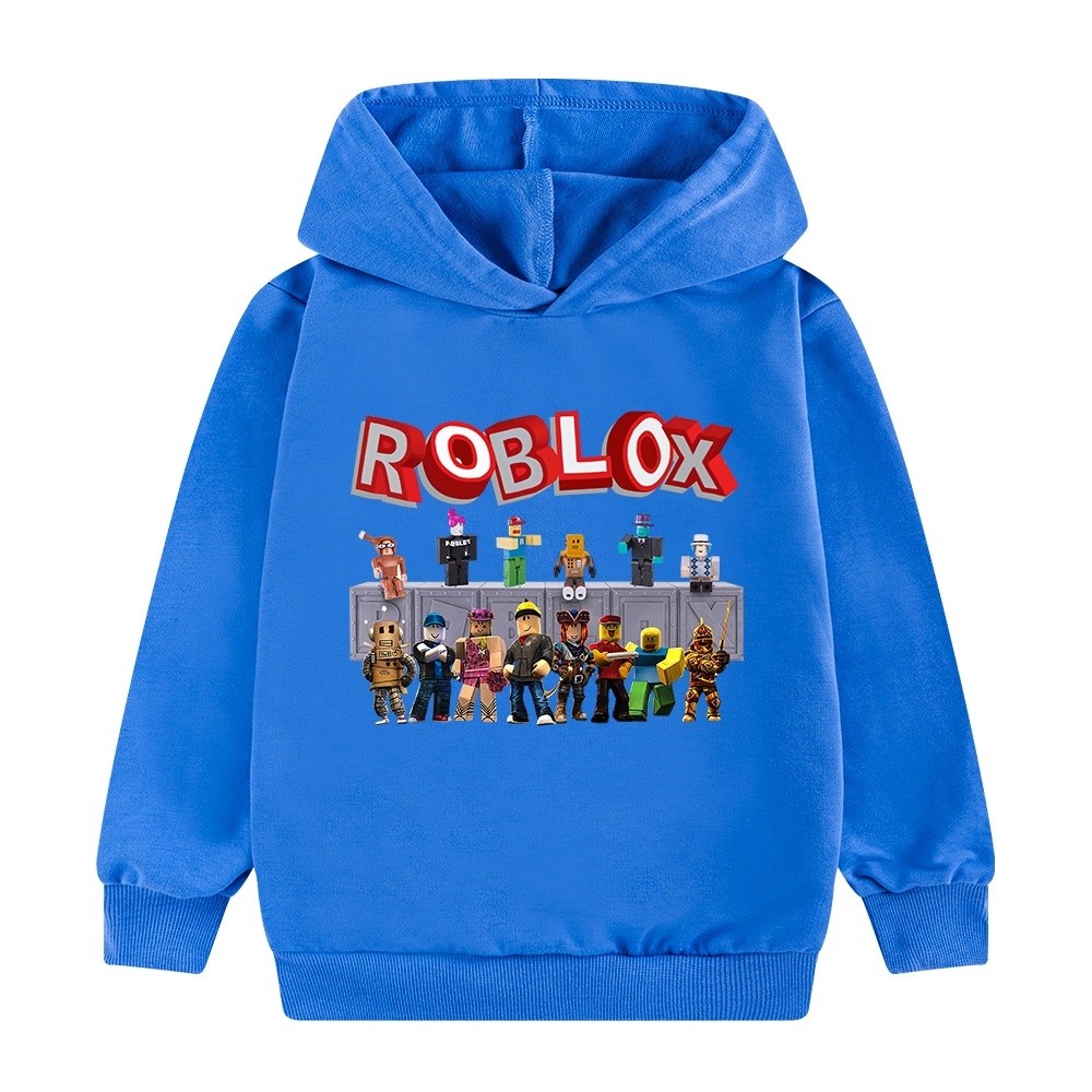Roblox Áo khoác hoạt hình mùa thu mới Áo Hoodie Áo Hoodie thường ngày thể thao thời trang nhiều màu cho trẻ em