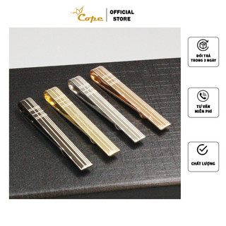 Kẹp cà vạt nam hiện đại kiểu mảnh cho nam giới, kẹp caravat lịch sự cope