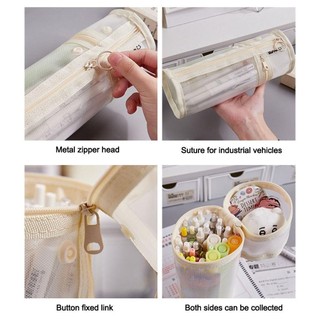Túi văn phòng phẩm RISEDOT, Túi đựng bút lưới dung tích lớn, Quà tặng hộp bút đa chức năng có thể tháo rời sáng tạo
