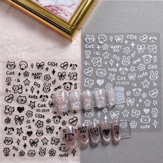 Sticker Cat Dog Dán Móng Mix Mẫu