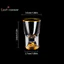 Thủy tinh pha lê Vodka Thủy tinh Sake Shochu Glass Bar Rượu mùi Lá vàng đôi đáy cốc trà thủy tinh Quà tặng cao cấp Rượu cứng [Mới]