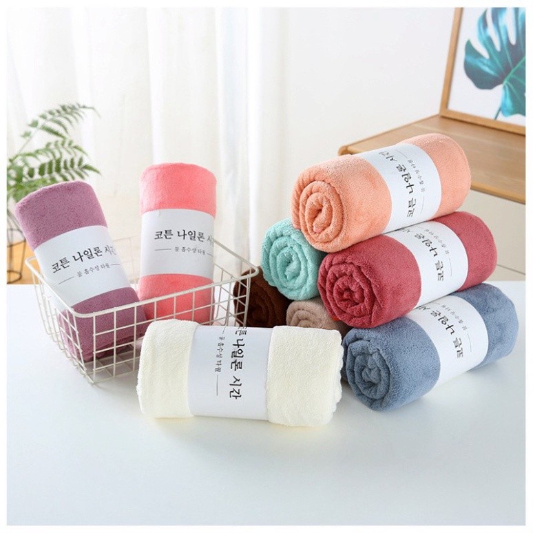 Khăn tắm Hàn Quốc cao cấp AMIZIN Khăn bông tắm lông cừu an toàn cho trẻ Babee