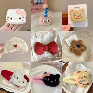 Kẹp tóc hoạt hình sang trọng ngọt ngào Nơ đỏ Hello Kitty Nổ Clip dành cho nữ