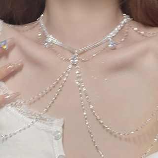 Kim cương giả Bikini Dây chuyền cơ thể sang trọng Sáng bóng Slim Belly Cross Body Chain