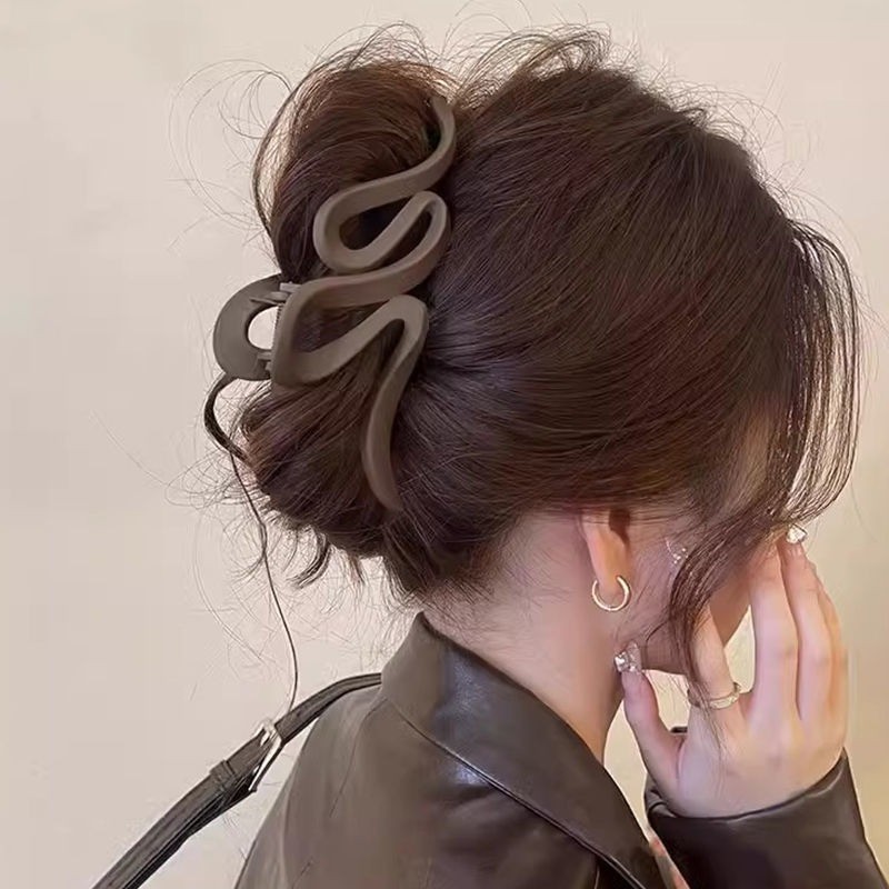 Thu Đông Đơn Giản Lớn Lấy Kẹp Tóc Nữ Cá Mập Kẹp