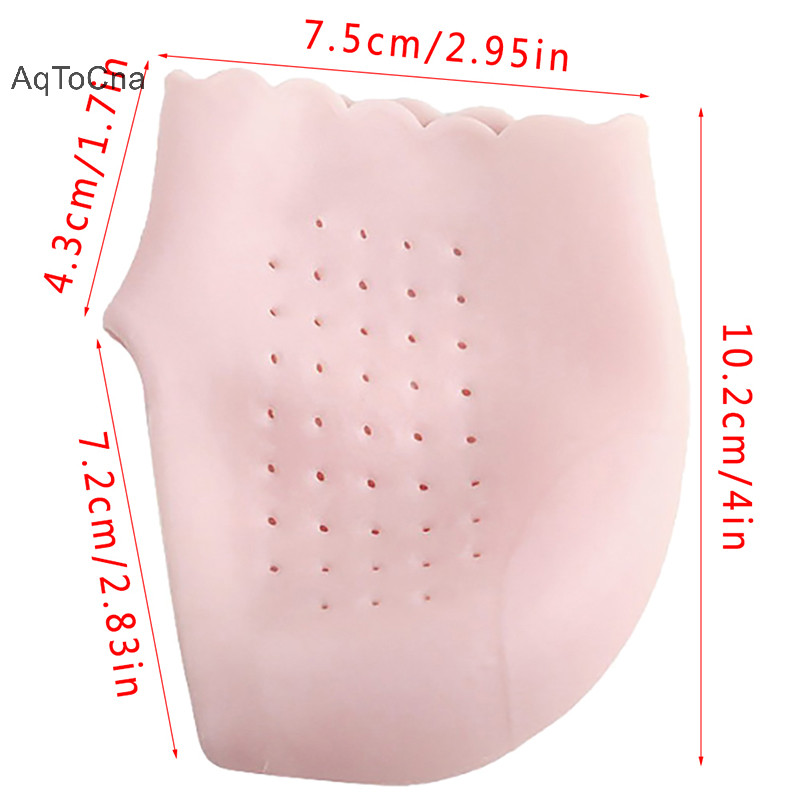 Aqtocna Nam Nữ Silicone Chân Chapped Chăm Sóc Dưỡng Ẩm Gel Gót Chân Tất Nứt Da HGVN