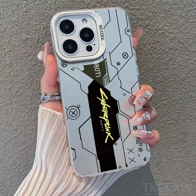Ốp điện thoại punk lỏng không gian mạng cho Redmi K70 K60 K50 K40 K30 Pro Ultra Gaming K70E13C 12C 10C 9C 12 10 A1 A2 Vỏ bảo vệ màu bạc mờ