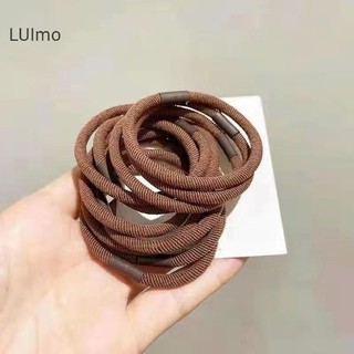 Luimo 10 Chiếc Màu Trơn Dày Độ Đàn Hồi Cao Tóc Cho Nữ Bé Gái Co Giãn Đuôi Ngựa Giá Đỡ Dây Cao Su Thời Trang Phụ Kiện Tóc SBS