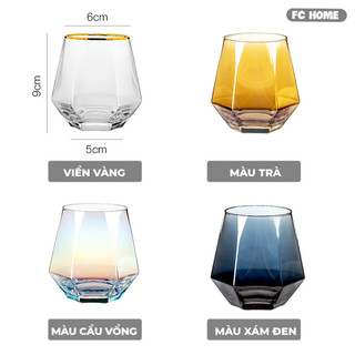 CỐC THỦY TINH LỤC GIÁC BUNA| LY TT CHỊU NHIỆT CAO CẤP | Ly thủy tinh, kích thước 6x9x5cm
