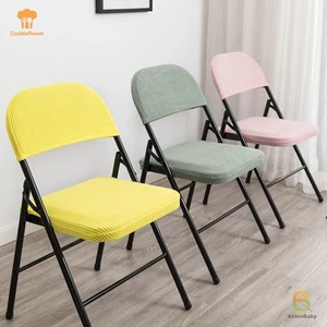Kittenbaby 1 Bộ Hộ Gia Đình Gấp Ghế Ăn Bao Lưng Ghế Có Dép Văn Phòng Máy Tính Chống Bụi Ghế Slipcover Co Giãn Mới