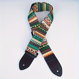 Dây đeo đàn Guitar họa tiết Bohemian, Phụ kiện đàn Guitar giả da có thể điều chỉnh, Polyester dày, dành cho đàn Guitar điện, Bass và đàn Ukulele - Dây đeo vai đàn Guitar có khóa