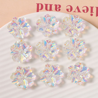 23mm Nàng Tiên Cá Kiểu Pháp huyền ảo Hoa dành dành tự làm phụ kiện nhựa Bông tai kẹp tóc vỏ điện thoại vật liệu bán buôn