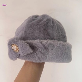 Mũ lông thú Nga mùa đông Mũ giữ nhiệt màu trơn