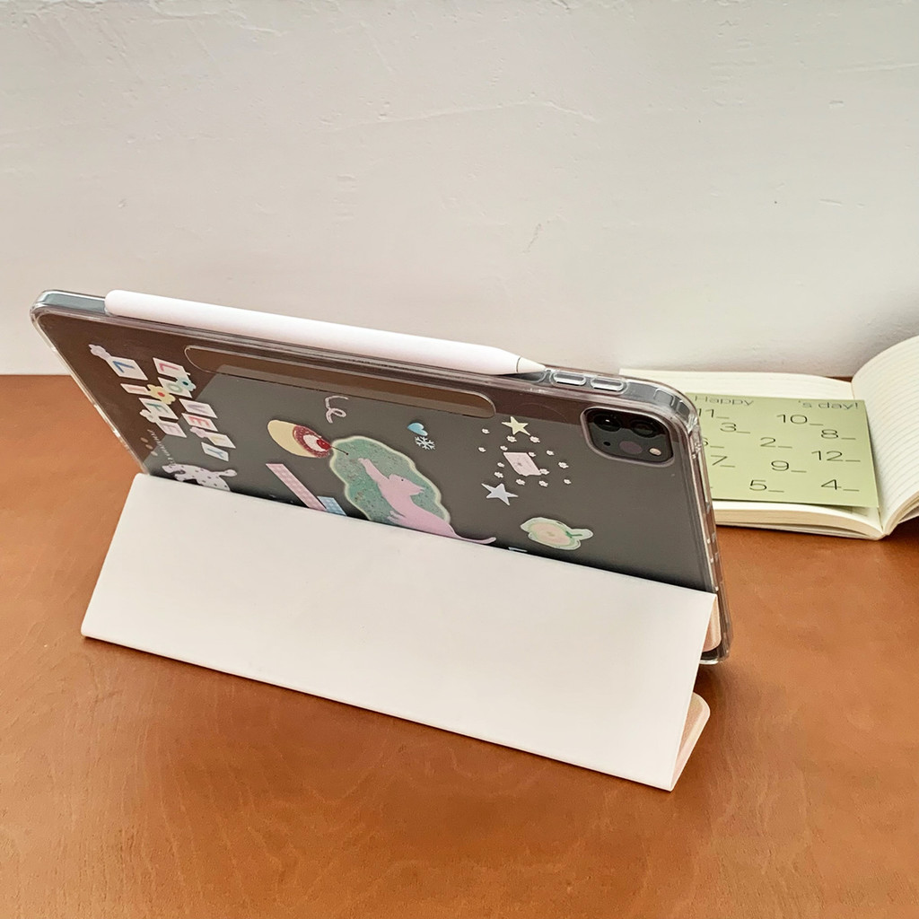 Vỏ Có Thể Tháo Rời Cho Mini6 Mini7 IPad 5 6 7 8 9 10th Air2 Air3 Air4 Air5 Air6 10.9 "Pro10.5 Pro11 Pro12,9 2018 Air M2 Pro M4 11 13 2024 Bao Da Mèo Con Họa Tiết Con Chó Con