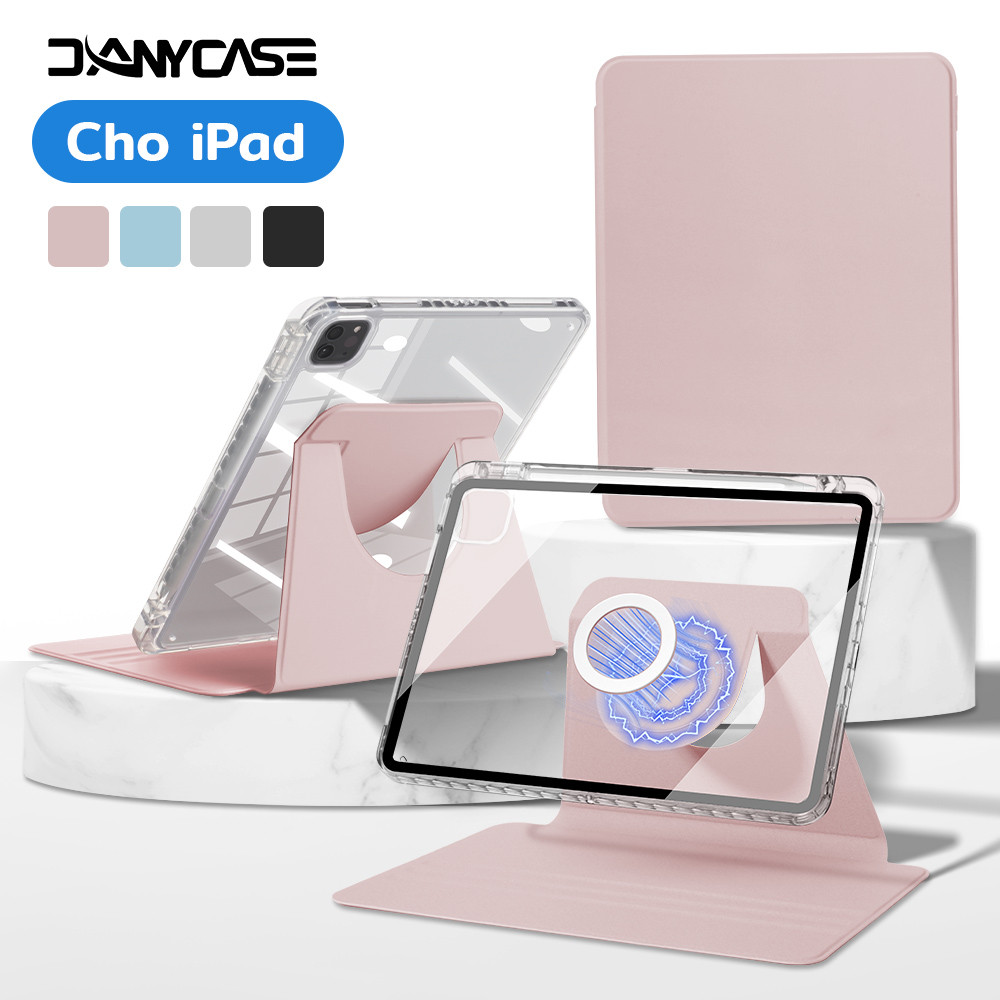 Ốp lưng từ tính có thể tách rời xoay 360 cho iPad Air M4 11 2026 Air 6th M3 11 inch Gen 9 8 7 10.2 Air 5 4 10th Gen 10.9 11 A16 Pro 11 12.9 5 6th 9.7 Mini 7 6 Có Bút Vỏ giữ