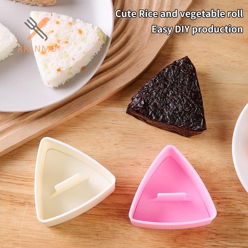 Rrlnmd Tự Làm Khuôn Sushi Onigiri Thực Phẩm Báo Chí Hình Tam Giác Máy Làm Sushi Khuôn Dụng Cụ Bấm Cơm Nhà Bếp Bento Phụ Kiện Dụng Cụ MỚI