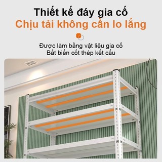 BMZAR Kệ Sắt V Lỗ Tấm Thép Dày Kệ Để Đồ Chịu Tải 50kg/Tầng Kệ Sắt Lắp Ghép Da Năng 3-6 Tầng