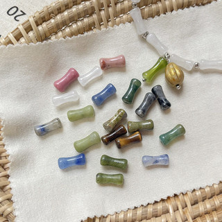 Đá Tự Nhiên Hạt Tre Rời Hạt Phong Cách Quốc Gia Đá Tự Làm Handmade Trang Sức Vòng Tay Vòng Cổ Đính Hạt Điện Thoại Di Động Dây Xích Phụ Kiện
