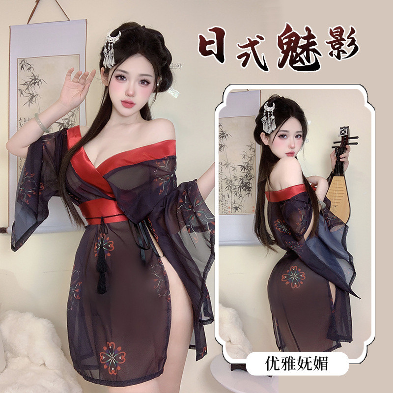 Gợi Cảm Phong Cách Nhật Bản Gợi Cảm Đồ Lót Kim Cương Đồng Phục Pure Desire Free Bộ Đồ Ngủ In Hình Nhân Vật Màu Đen Phù Hợp Với