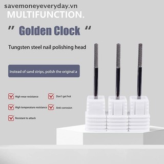 [savemoneyeveryday] 1 Cái Mũi khoan móng tay bằng thép vonfram Gel Polish Remove Burr cho máy điện Dụng cụ làm sạch lớp biểu bì [vn]