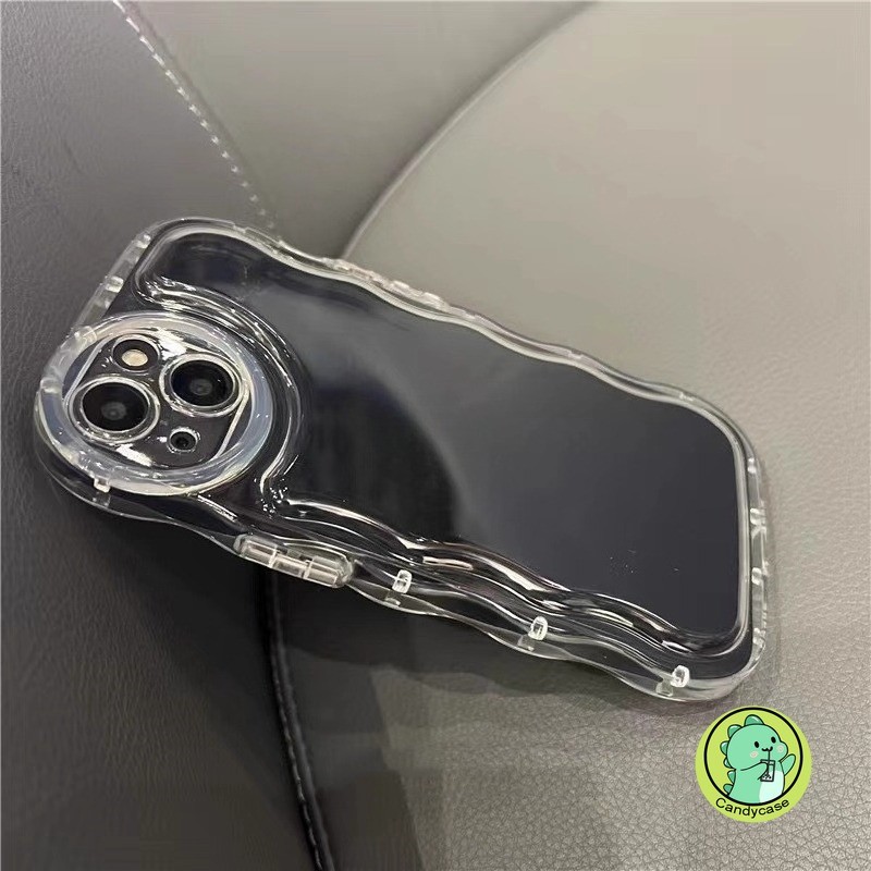 Ốp Điện Thoại Sóng Trong Suốt 3D Cho OPPO Reno 14 13 11 10 9 8 7 Lite 8Z 7Z 6 5 4 3 Pro Plus 4Z 2Z 2F 2 Find X8 X8S Plus X7 Ultra X6 X5 X3 Pro 5G 4G Ốp lưng Vỏ chống sốc mềm dễ thương