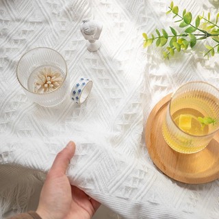 Khăn Trải Bàn Phong Cách Bắc Âu, Hoạ Tiết Tối Giản, Chất Liệu Cao Cấp,  Decor Phòng Khách Sang Trọng
