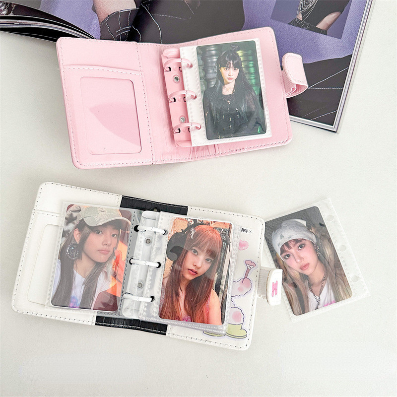 Ins 3Inch Kpop Photocard Trắng Hồng Chất Kết Dính Thẻ Ảnh Thu Thập ...