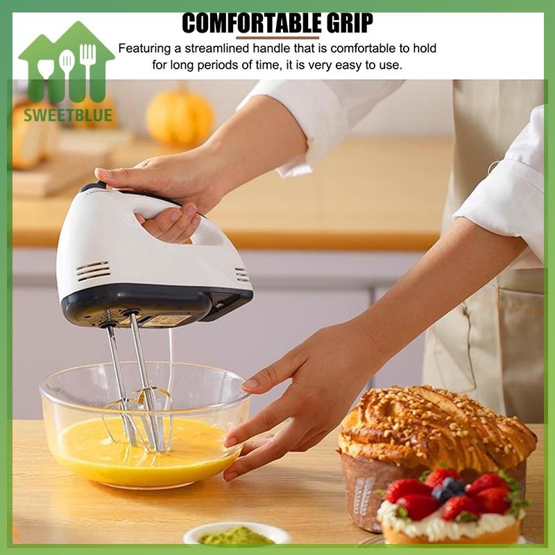 Máy trộn cầm tay SWEET Điện cầm tay - Máy trộn nhà bếp di động 7 tốc độ Điện với 5 phụ kiện bằng thép không gỉ Máy đánh trứng n