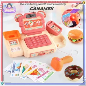 CANAMEK 1 Bộ Mua Sắm Thu Ngân Chơi Đồ Chơi Bộ Trò Chơi Cho Trẻ Em Máy Tính Tiền Playset Siêu Thị Thanh Toán Đồ Chơi Có Âm Thanh Và Ánh Sáng CSF