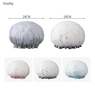 [Firefly] Nhà Bếp Hai Lớp Nữ Dầu Nhẹ Chống Khói Tắm Chống Thấm Nước Người Lớn Phụ Nữ Tắm Dầu Gội Dễ Thương Lấp Lánh [VN]