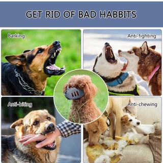 Mõm chó, tê giác mềm miệng chống cắn cho chó có dây đeo có thể điều chỉnh cho chó nhỏ vừa, tốt nhất để ngăn ngừa sủa, cắn và nhai