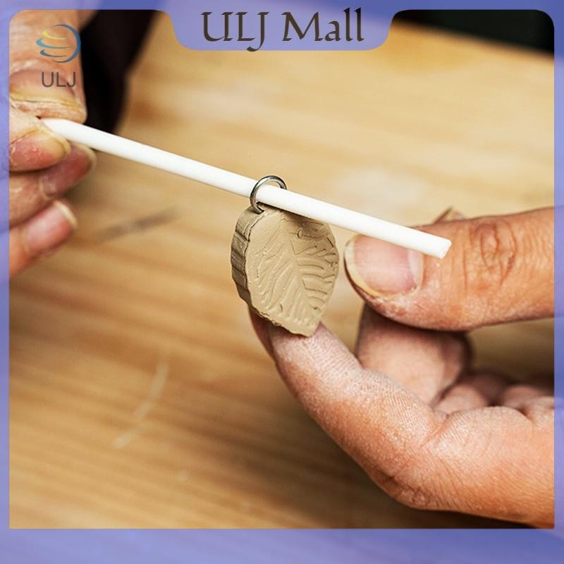 ULJ 50 / 100 Chiếc Chịu Nhiệt Độ Cao Dây Vonfram Bắn Móc Nhảy Nhẫn Đồ Gốm Trang Trí Móc Treo Nhẫn Gốm.